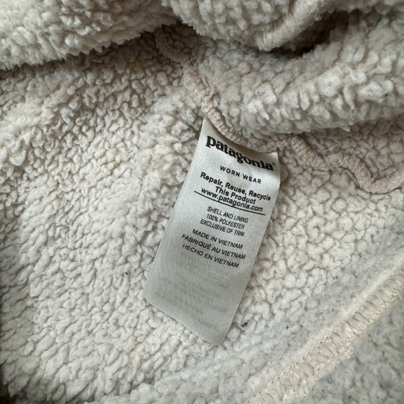 Patagonia Women’s Sz S Small Los Gatos‎ 1/4 Zip Creme Beige Sweater Top 25235 - Picture 11 of 12